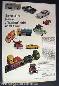   image of Matchbox Model Cars by Fred Bronner Corp 1966 Print Ad  