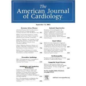   876 Editors of the American Journal of Cardiology Magazine Books