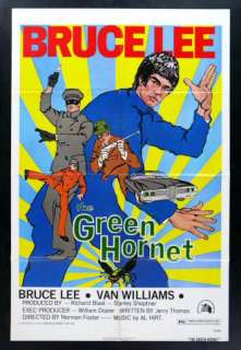 THE GREEN HORNET * 1SH ORIG MOVIE POSTER 1974 BRUCE LEE  