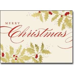 Birchcraft Studios 9097 Merry Christmas Wishes   Gold Lined Envelope 