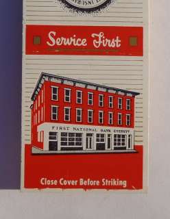 1950s Matchbook First National Bank Interior Photo Phone 480 Everett 