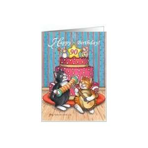  90th Birthday Cats (Bud & Tony) Card Toys & Games