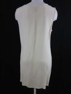 MAX STUDIO Light Yellow Sleeveless Sheer Tank Shirt 3  