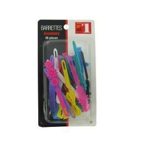  26 piece barrettes assorted colors and designs Pack Of 96 