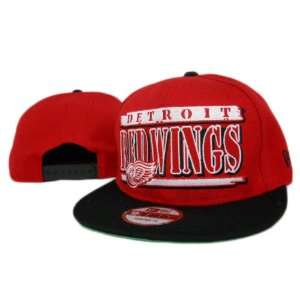  NHL Detroit Red Wings 9Fifty Red Snapback Hats Sports 