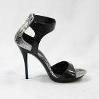   Brand New Max Rave by BCBG Envy Silver Black Party High Heels Shoes