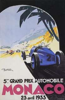 Motor Sports Car racing 1933 Monocco auto race  