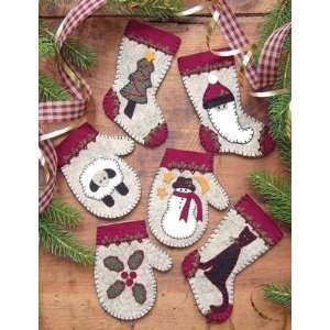  Christmas Woolens Ornament Kit Set Of Six (K0803)