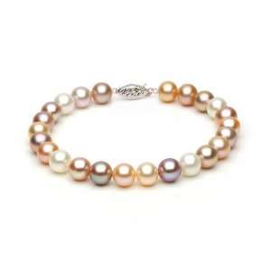   Multi Color Freshwater Cultured Pearl Bracelet AAA Quality, 6.5 Inch