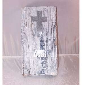  Cross and Amen Wooden Block Decoration: Everything Else