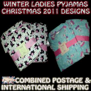   Pyjamas Brushed Cotton Christmas Designs 8 10 12 14 16 18 20 22  
