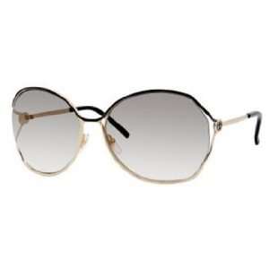  Gucci Sunglasses 2846 N / Frame Gold Black Lens Gray Gradient 