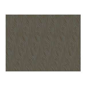   Silhouettes Contemporary Wood Grain Wallpaper, Brown/Metallic Silver