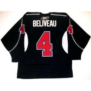 Jean Beliveau Montreal Canadiens Black Rbk Jersey   XX Large  