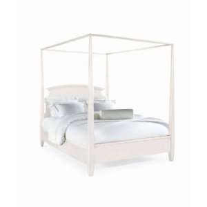   Poster Bed with Optional Canopy in Off White Finish