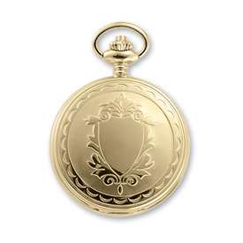 Charles Hubert 14k Gold Plated Brass Date Pocket Watch  