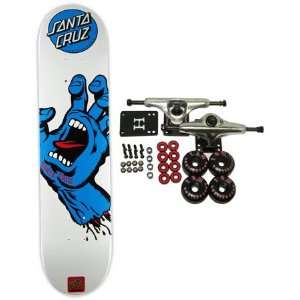   SANTA CRUZ Skateboards SCREAMING HAND LTD White 7.5 Complete: Sports