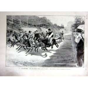  Charbonnieres Lyon Horse Race Racing French Print 1903 