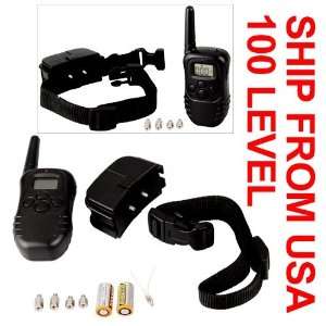   Level LCD Shock Vibra Remote Control Dog Training Collar: Pet Supplies