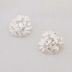  Abelia Silver Clip Earrings Jewelry