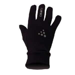 Craft Mens Thermal Full Finger Cycling Gloves   Black:  