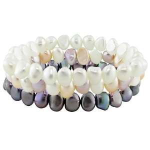   Bracelets with Cultured Freshwater 7 8mm Irregular Pearls: Jewelry