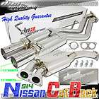 240SX S14 S 14 DUAL TIP MUFFLER STAINLESS STEEL CATBACK EXHAUST SYSTEM 