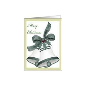 Merry Christmas Bells and Bows with Holly Card Health 