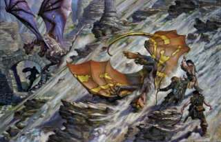 DONATO GIANCOLA BOOK COVER PAINTING HUNTING THE WYVERN  