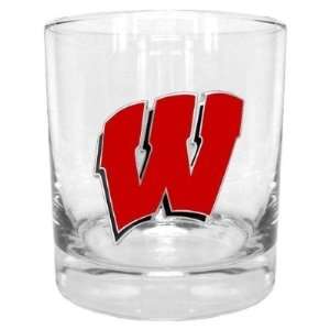 Wisconsin Badgers Rocks Glass   NCAA College Athletics   Fan Shop 