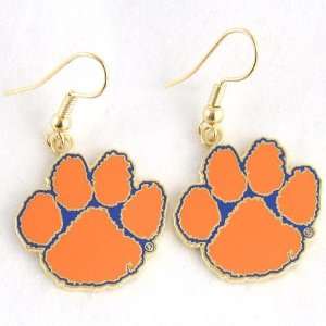  Clemson Tigers Logo Wire Earrings: Sports & Outdoors
