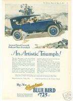 1924 Willys Overland Blue Bird Color Automobile Ad  