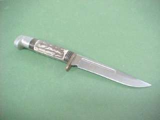 Vintage WESTERN S H48A Fixed Blade Hunting / Fishing Knife  