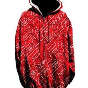  FMF Apparel Wired Zip Up Hoody   Large/Red Automotive