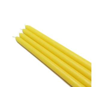 12 yellow taper candles 1 dozen item number cez 069