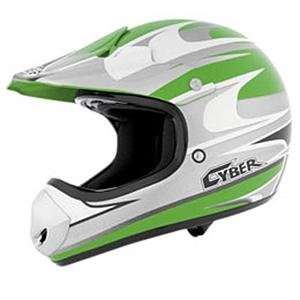  Cyber UX 10 Rush Helmet   X Large/Green/Silver/White 