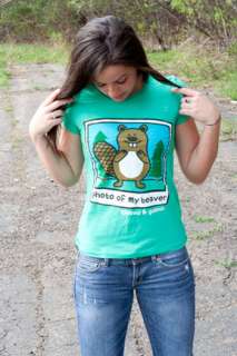 Photo Of My Beaver David & Goliath Green Juniors Graphic Tee Shirt 
