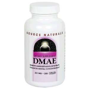 Source Naturals DMAE, 351mg, 200 Capsules: Health 