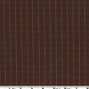  45 Wide Flannel Windowpane Plaid Chocolate Fabric By The 