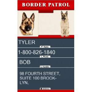 BORDER PATROL ID Badge Bundle   1 Dogs Custom ID Badge  1 Handlers 