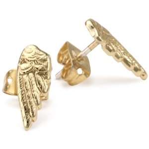 Bing Bang Wing Gold Plated Stud Earrings
