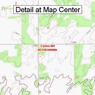  USGS Topographic Quadrangle Map   Canton NW, Oklahoma 