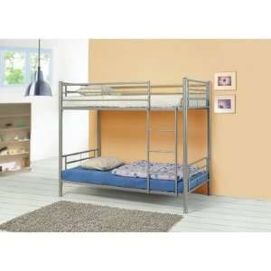  Eightmile Twin/Twin Bunk Bed in Silver: Furniture & Decor