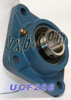 30mm Mounted Bearing UCF206 + Square Flanged Cast Housing:vxb:Ball 