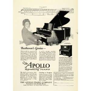   Beethoven Adagio Sostenuto Sonata   Original Print Ad