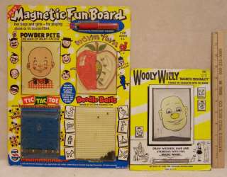 1978 MAGNETIC FUN BOARD 4 GAMES & ORIGINAL WOOLY WILLY  