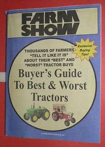 FARM SHOW MAGAZINE BUYERS GUIDE TO BEST WORST TRACTORS  