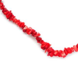 353.00 Carat Natural Pink Coral Chip Necklace 32 Inch  