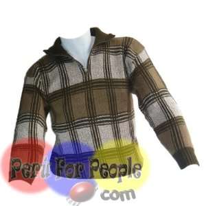 Alpaca Sweater Men Half Zip Jumper Size Medium Ch003081