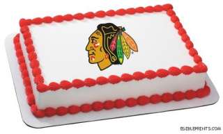 Chicago Blackhawks Edible Image Icing Cake Topper  